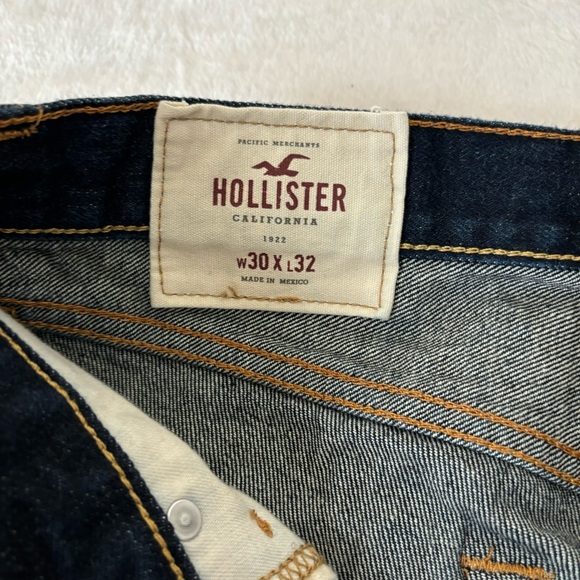 The Hollister Skinny Men’s Button Fly Denim Jeans - Size 30 x 32 Dark Wash - Picture 5 of 16